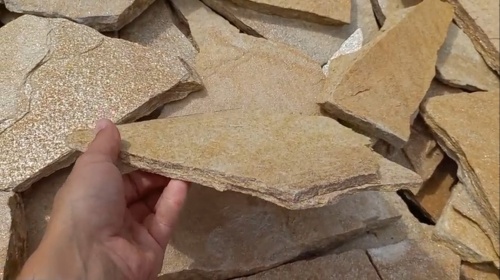 Плитняк златолит жёлтый для фасада 1,5-3 см купить в Усть-Катаве