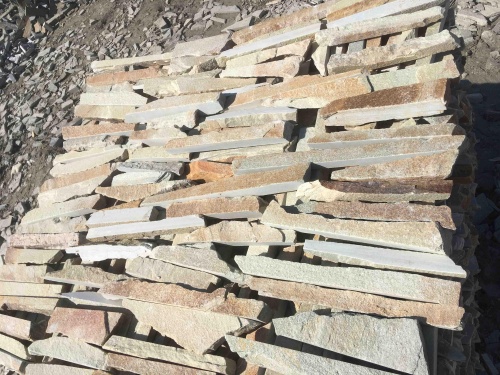 Горбушка златолит золотистый для облицовки купить в Усть-Катаве